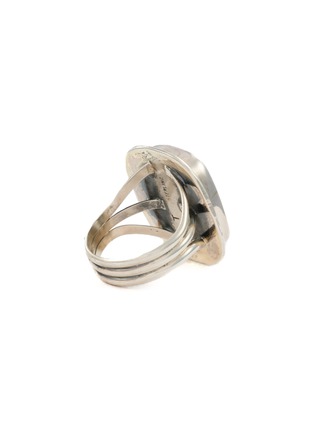 Detail View - Click To Enlarge - TIHWA JEWELRY - Silver Turquoise Statement Ring — US 8
