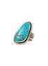 TIHWA JEWELRY Silver Turquoise Teardrop Statement Ring — US 9