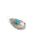 Detail View - Click To Enlarge - TIHWA JEWELRY - Silver Turquoise Engraved Drop Earrings