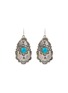 TIHWA JEWELRY Silver Turquoise Engraved Drop Earrings