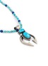 Detail View - Click To Enlarge - TIHWA JEWELRY - Silver Turquoise Double Stone Sculptural Pendant