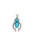 TIHWA JEWELRY Silver Turquoise Double Stone Sculptural Pendant