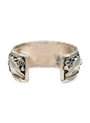 Detail View - Click To Enlarge - TIHWA JEWELRY - Large Silver Turquoise Cuff