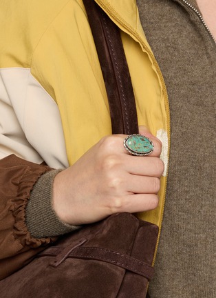 Figure View - Click To Enlarge - TIHWA JEWELRY - Silver Turquoise Ring — US 8.5