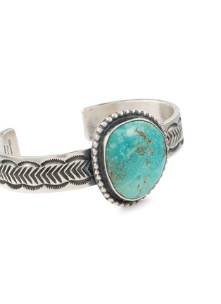 Detail View - Click To Enlarge - TIHWA JEWELRY - Extra Large Silver Turquoise Cuff
