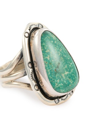 Detail View - Click To Enlarge - TIHWA JEWELRY - Silver Turquoise Ring — Size US 6.5
