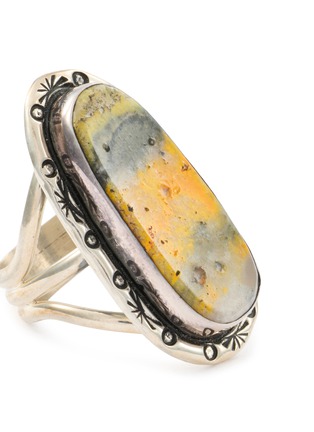 Detail View - Click To Enlarge - TIHWA JEWELRY - Silver Jasper Ring — Size US 8.5