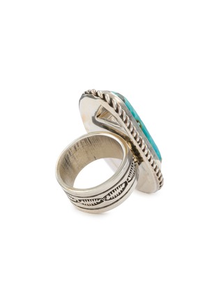 Detail View - Click To Enlarge - TIHWA JEWELRY - Silver Turquoise Ring — Size US 6.5