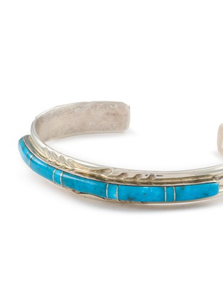 Detail View - Click To Enlarge - TIHWA JEWELRY - Small Silver Turquoise Cuff