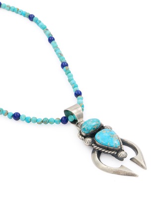 Detail View - Click To Enlarge - TIHWA JEWELRY - Silver Double Turquoise Pendant