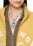 Figure View - Click To Enlarge - TIHWA JEWELRY - Silver Double Turquoise Pendant