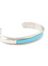 Detail View - Click To Enlarge - TIHWA JEWELRY - Small Silver Turquoise Inlay Cuff