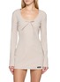 MIU MIU Bow Detail Scoop Neck Mini Dress