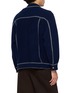 Back View - Click To Enlarge - BAZ & FRIENDS - x Cynthia & Xiao Knit Cashmere Denim Jacket
