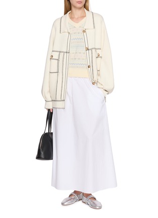 Detail View - Click To Enlarge - BAZ & FRIENDS - x Cynthia & Xiao Knit Denim Jacket