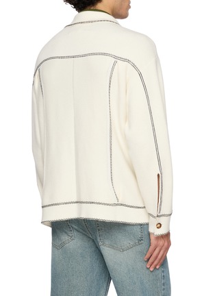 Back View - Click To Enlarge - BAZ & FRIENDS - x Cynthia & Xiao Knit Denim Jacket