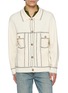 Front View - Click To Enlarge - BAZ & FRIENDS - x Cynthia & Xiao Knit Denim Jacket
