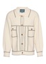 Main View - Click To Enlarge - BAZ & FRIENDS - x Cynthia & Xiao Knit Denim Jacket