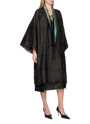Detail View - Click To Enlarge - KATLIAX - Floral Jacquard Kimono Style Robe