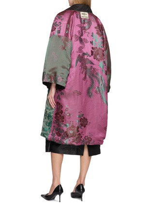 Back View - Click To Enlarge - KATLIAX - Floral Jacquard Kimono Style Robe