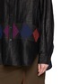  - KATLIAX - Point Collar Cracked Triangle Patterned Shirt
