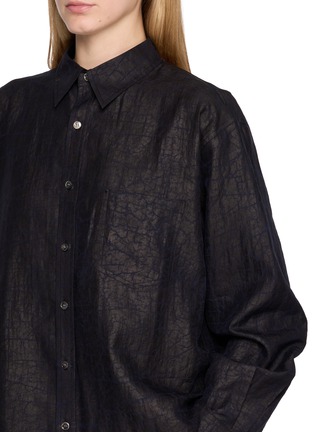  - KATLIAX - Point Collar Cracked Texture Shirt