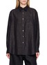 KATLIAX Point Collar Cracked Texture Shirt