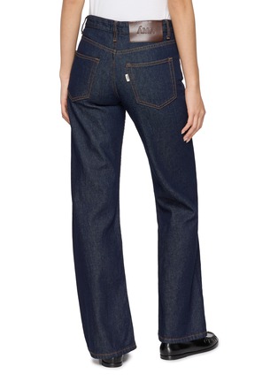 Back View - Click To Enlarge - ÁMR DE SAÍSON - Low Rise Bootcut Cotton Denim Jeans