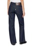 Back View - Click To Enlarge - ÁMR DE SAÍSON - Low Rise Bootcut Cotton Denim Jeans