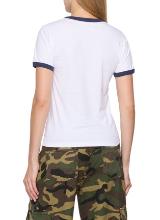 Back View - Click To Enlarge - ÁMR DE SAÍSON - AMR Boxy Cropped Terry Cotton T-shirt