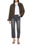 Figure View - Click To Enlarge - ÁMR DE SAÍSON - High Rise Straight Leg Cotton Denim Jeans