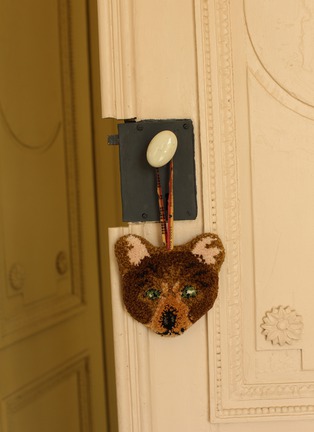 Detail View - Click To Enlarge - DOING GOODS - Archie Check Bear Wool Gift Hanger