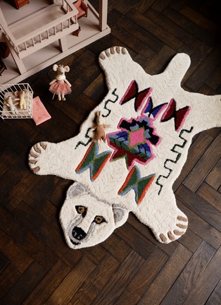  - DOING GOODS - Small Kasbah Polar Bear Wool Rug