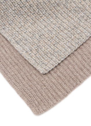 Detail View - Click To Enlarge - LANE'S - Colour Block Merino Wool Cape