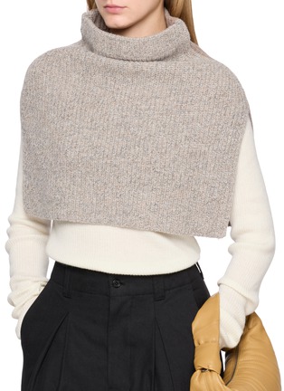 Figure View - Click To Enlarge - LANE'S - Colour Block Merino Wool Cape