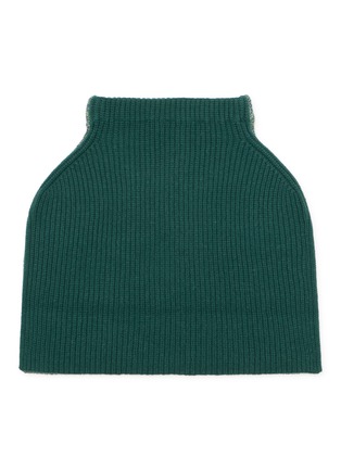 Detail View - Click To Enlarge - LANE'S - Colour Block Merino Wool Cape