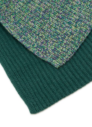 Detail View - Click To Enlarge - LANE'S - Colour Block Merino Wool Cape