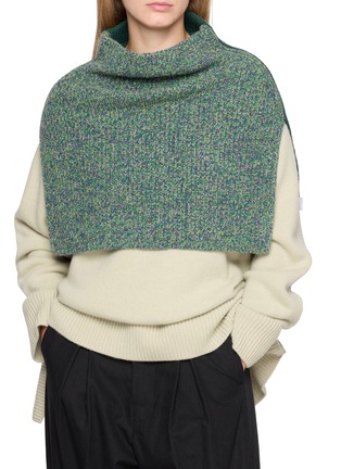 Figure View - Click To Enlarge - LANE'S - Colour Block Merino Wool Cape