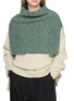 Figure View - Click To Enlarge - LANE'S - Colour Block Merino Wool Cape