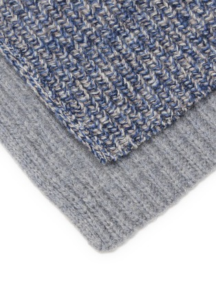 Detail View - Click To Enlarge - LANE'S - Colour Block Merino Wool Cape