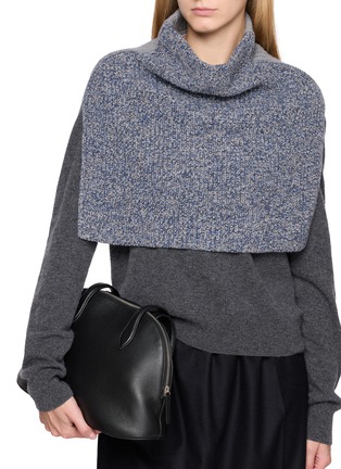 Figure View - Click To Enlarge - LANE'S - Colour Block Merino Wool Cape