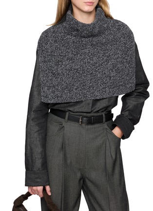 Figure View - Click To Enlarge - LANE'S - Colour Block Merino Wool Cape