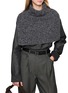 Figure View - Click To Enlarge - LANE'S - Colour Block Merino Wool Cape