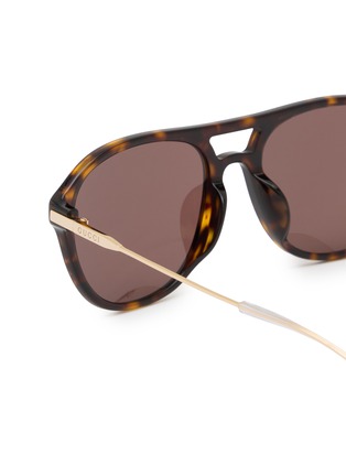 Detail View - Click To Enlarge - GUCCI - Acetate Aviator Sunglasses