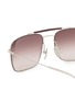 Detail View - Click To Enlarge - GUCCI - Metal Rectangular Aviator Sunglasses