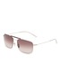 GUCCI Metal Rectangular Aviator Sunglasses