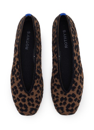 Detail View - Click To Enlarge - ROTHY'S - The ReVelvet™ Max Leopard Print Ballet Flats