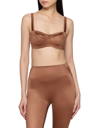 Front View - Click To Enlarge - NIKESKIMS - NikeSKIMS Satin Shine Picot Bra