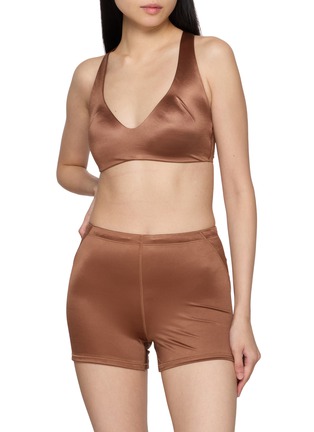 Front View - Click To Enlarge - NIKESKIMS - NikeSKIMS Satin Shine Plunge Bra