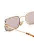 Detail View - Click To Enlarge - MIU MIU - Metal Rectangular Sunglasses